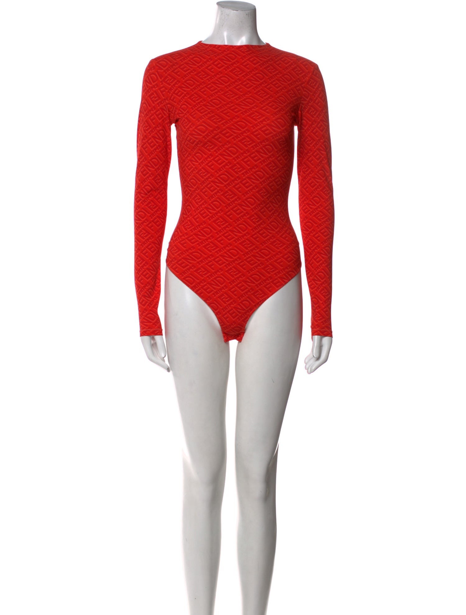 Fendi x Skims Crew Neck Long Sleeve Bodysuit