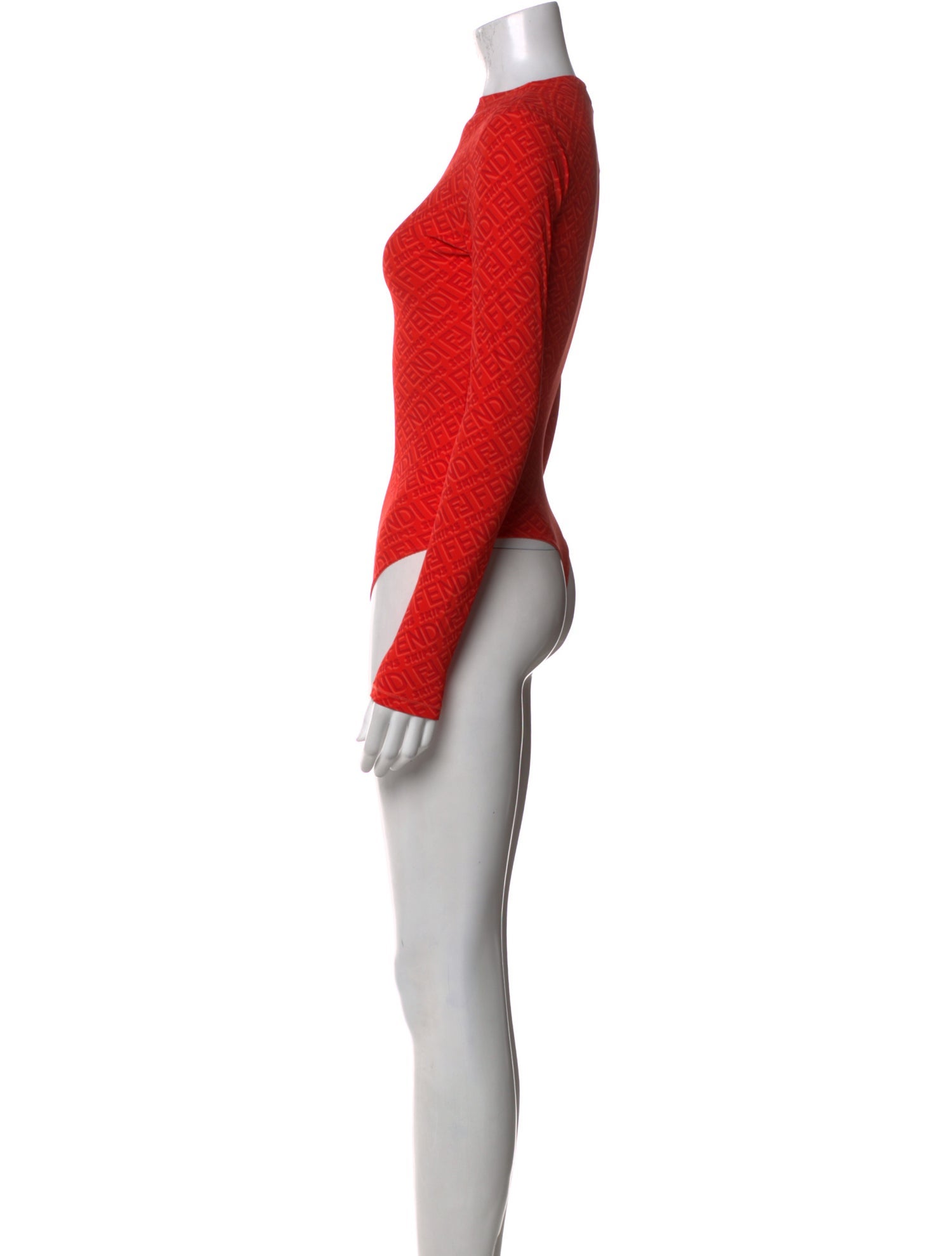 Fendi x Skims Crew Neck Long Sleeve Bodysuit