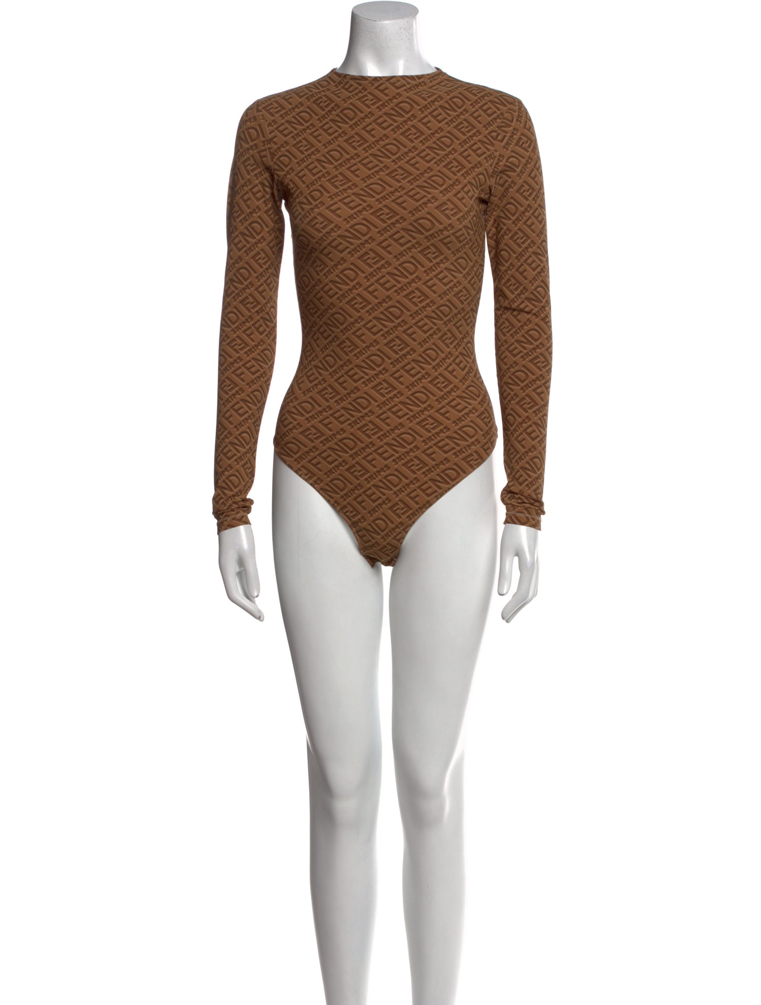 Fendi x Skims Mock Neck Long Sleeve Bodysuit
