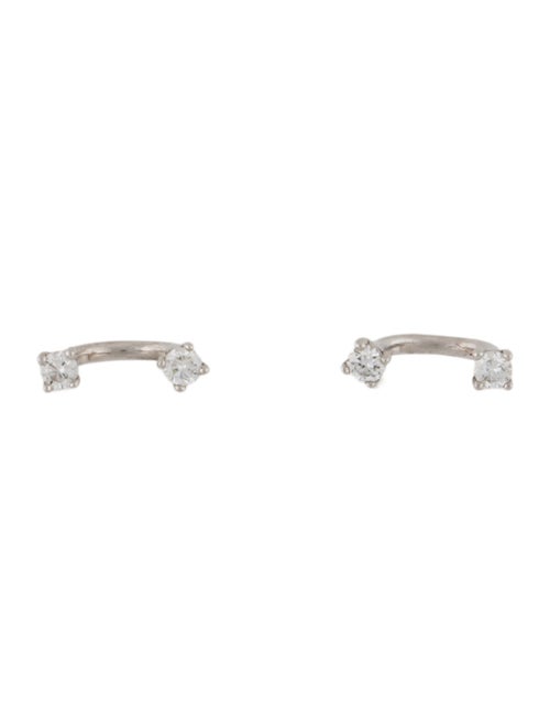 Adornmonde 14K Lab-Grown Diamond Frankie U Hoop Earrings
