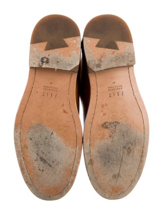 Feit Leather Whipstitch Trim Lace-Up Boots