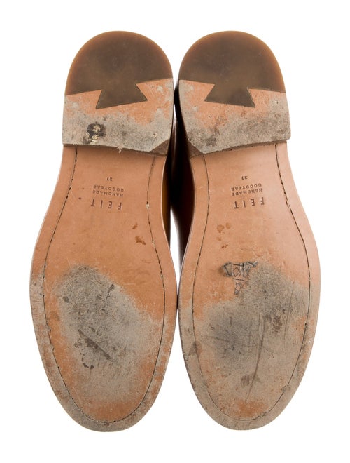 Feit Leather Whipstitch Trim Lace-Up Boots