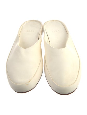 Feit Leather Raw-Edge Trim Mules