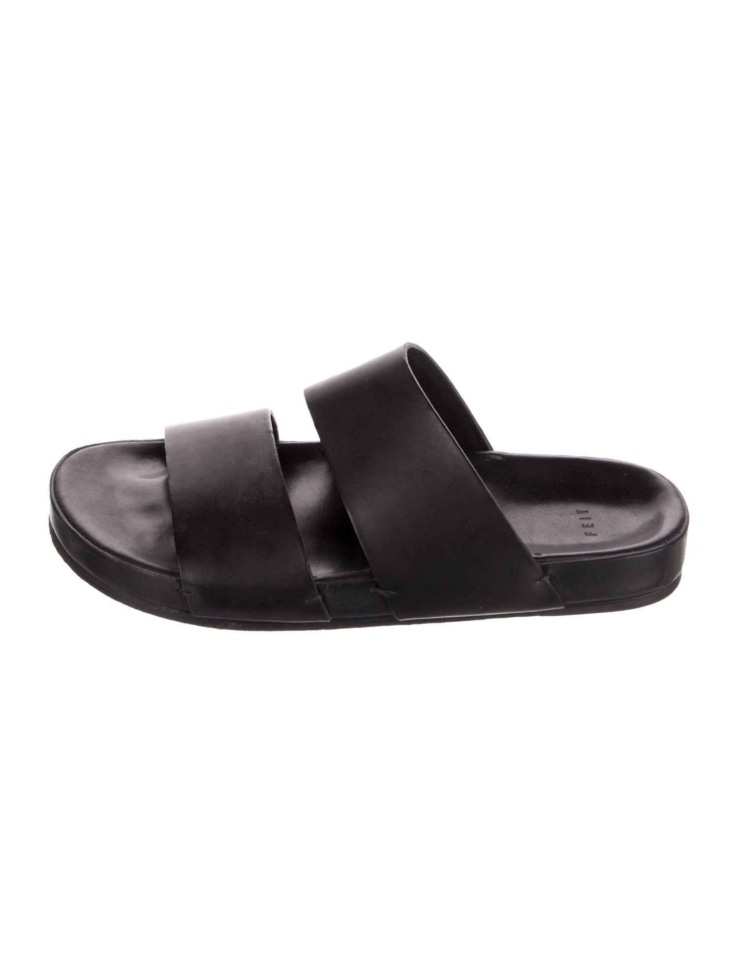 Feit Leather Slides