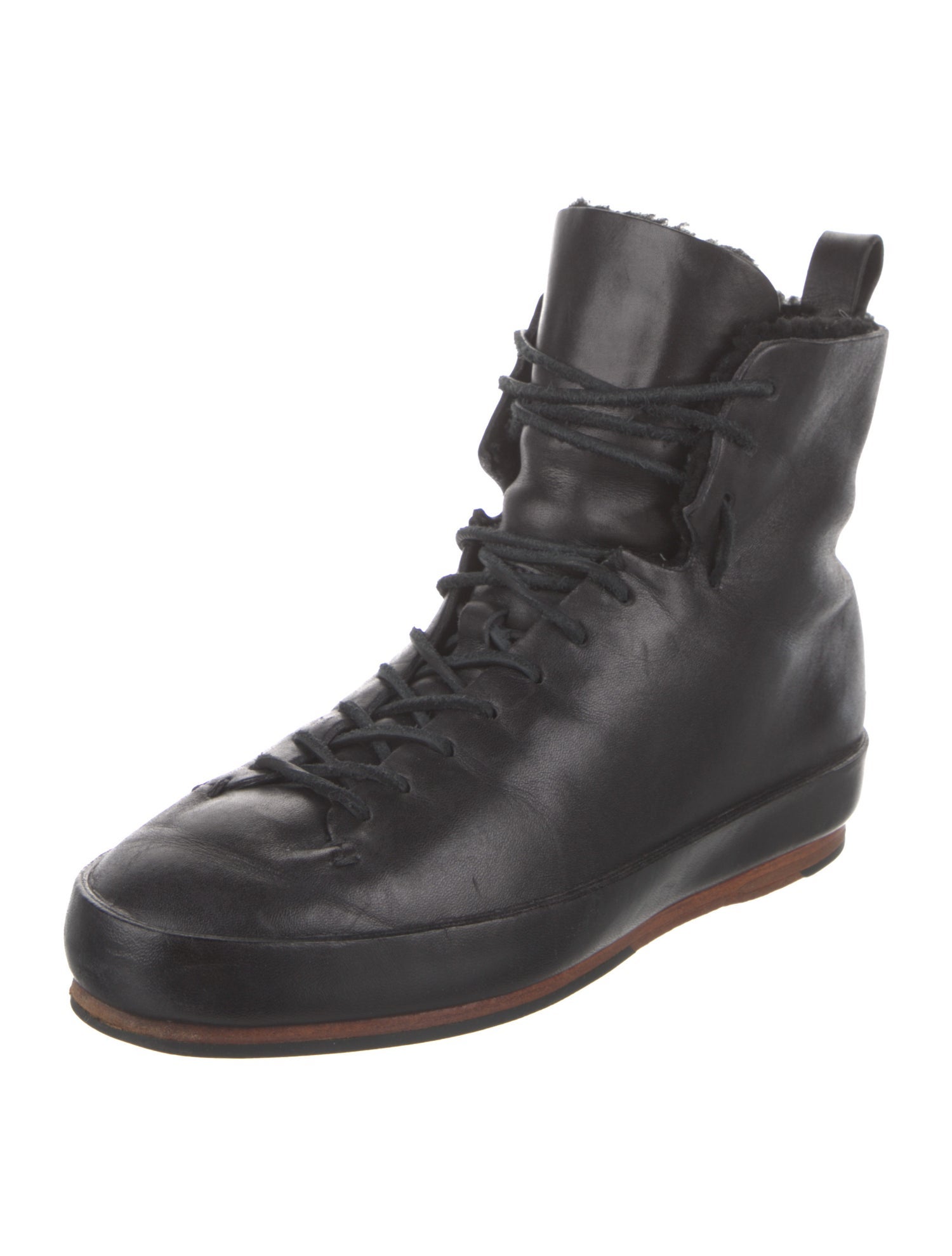 Feit Vintage Leather Lace-Up Boots