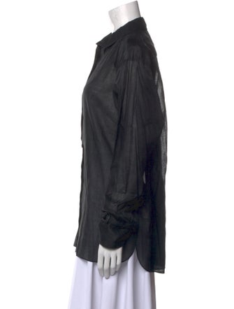Aflalo Long Sleeve Button-Up Top