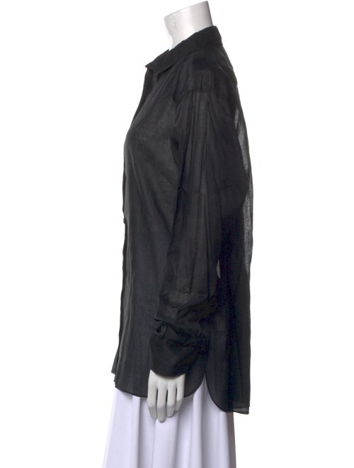 Aflalo Long Sleeve Button-Up Top