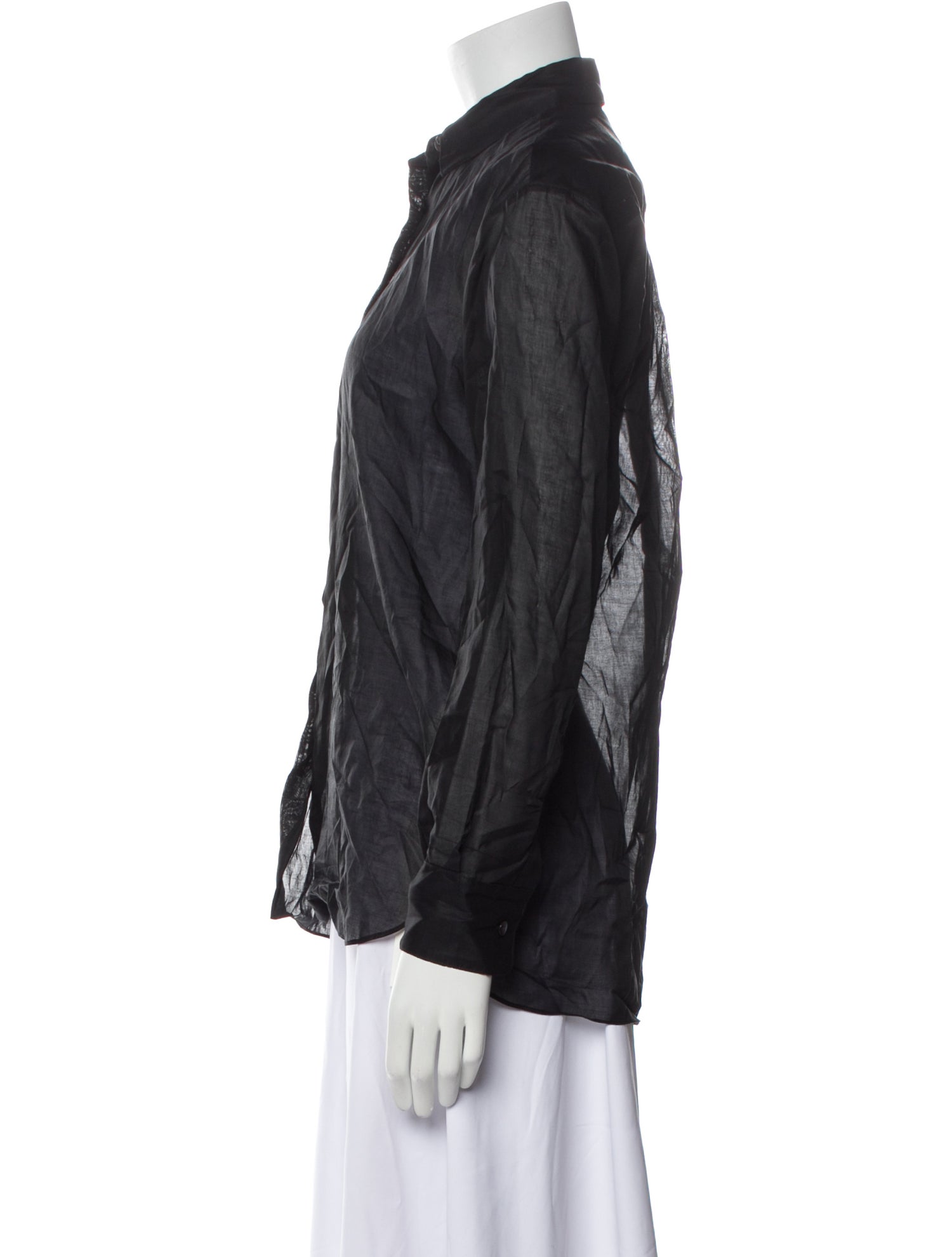 Aflalo Long Sleeve Button-Up Top