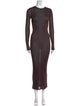 Aflalo Crew Neck Midi Length Dress