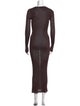 Aflalo Crew Neck Midi Length Dress