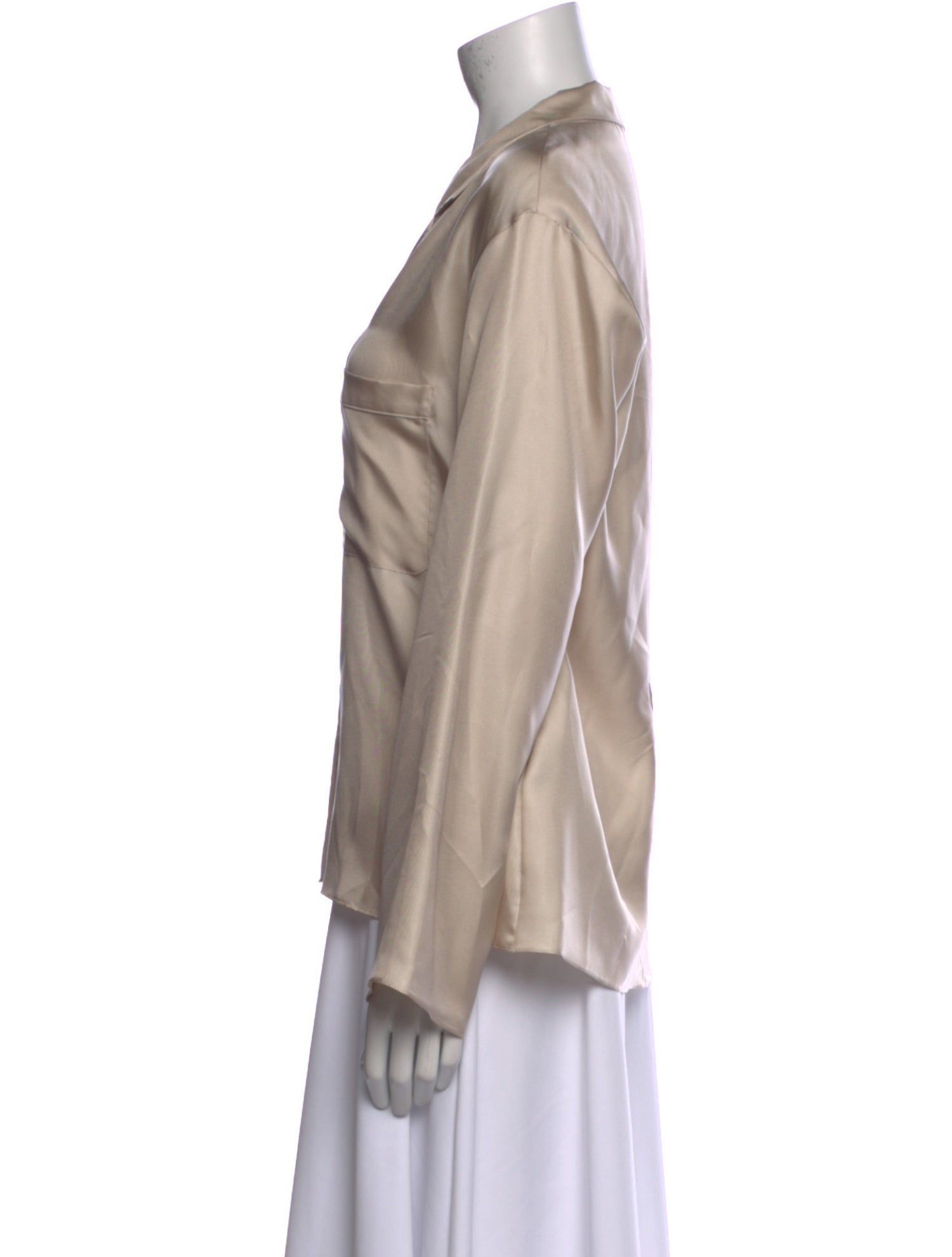 Aflalo Silk V-Neck Blouse