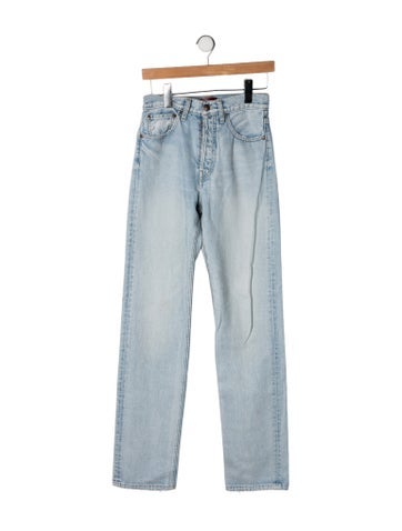 Pre-owned Aflalo High-rise Straight Leg Jeans In Blue