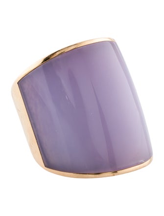 Vhernier 18K Dyed Chalcedony Camuration Ring