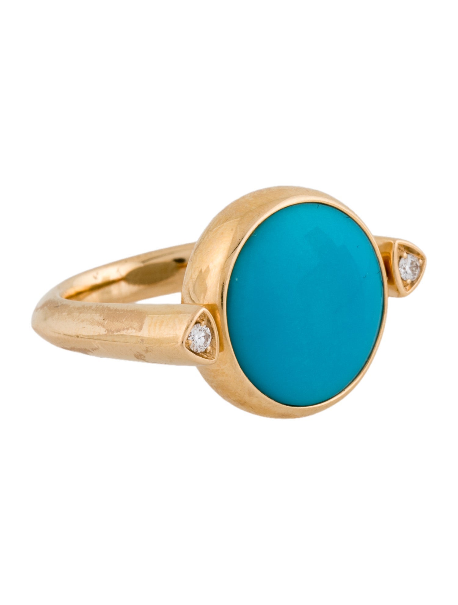 Vhernier 18K Turquoise, Moonstone & Diamond Flip Ring