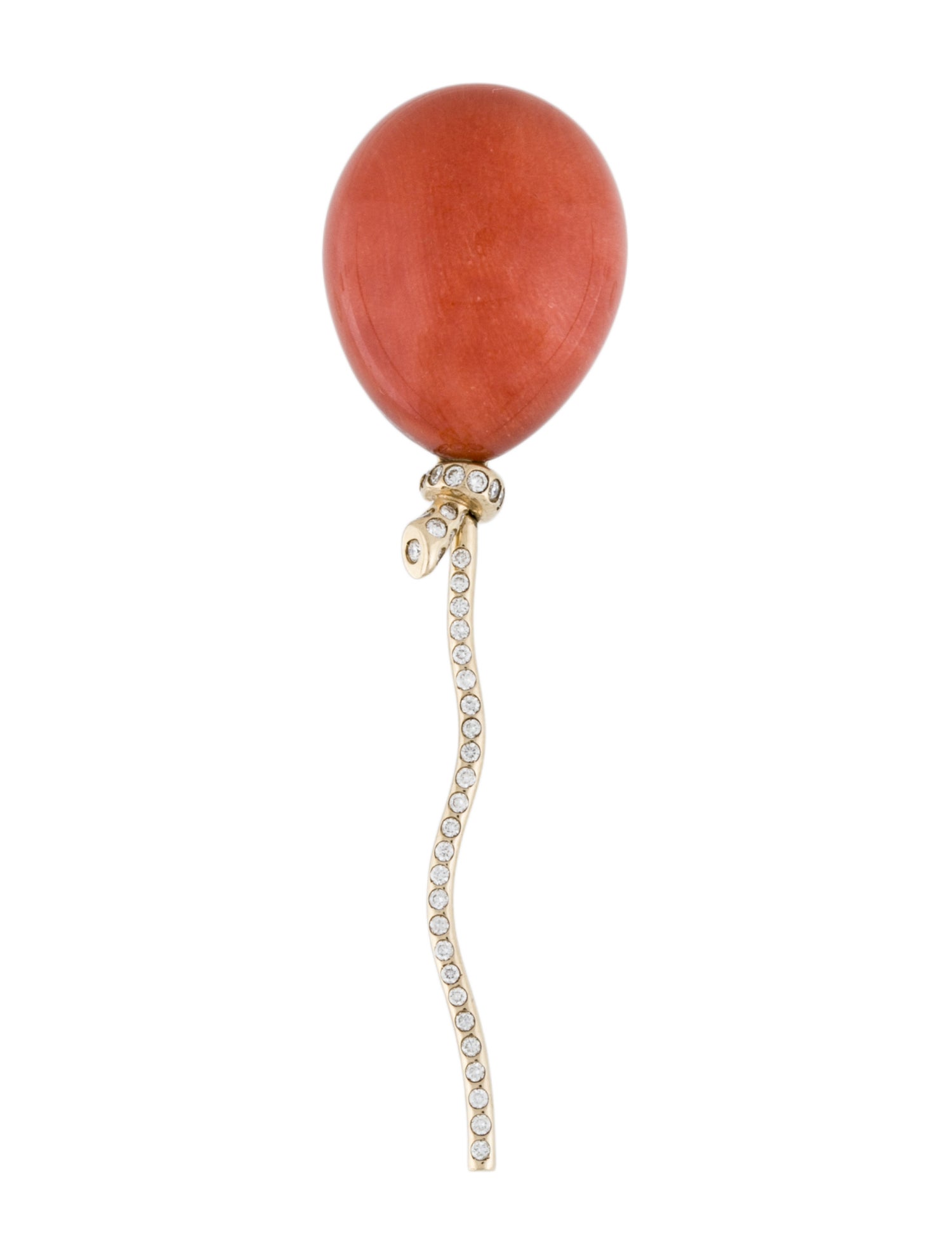 Vhernier Diamond-Accented Quartz & Coral Doublet Palloncino Single Earclip