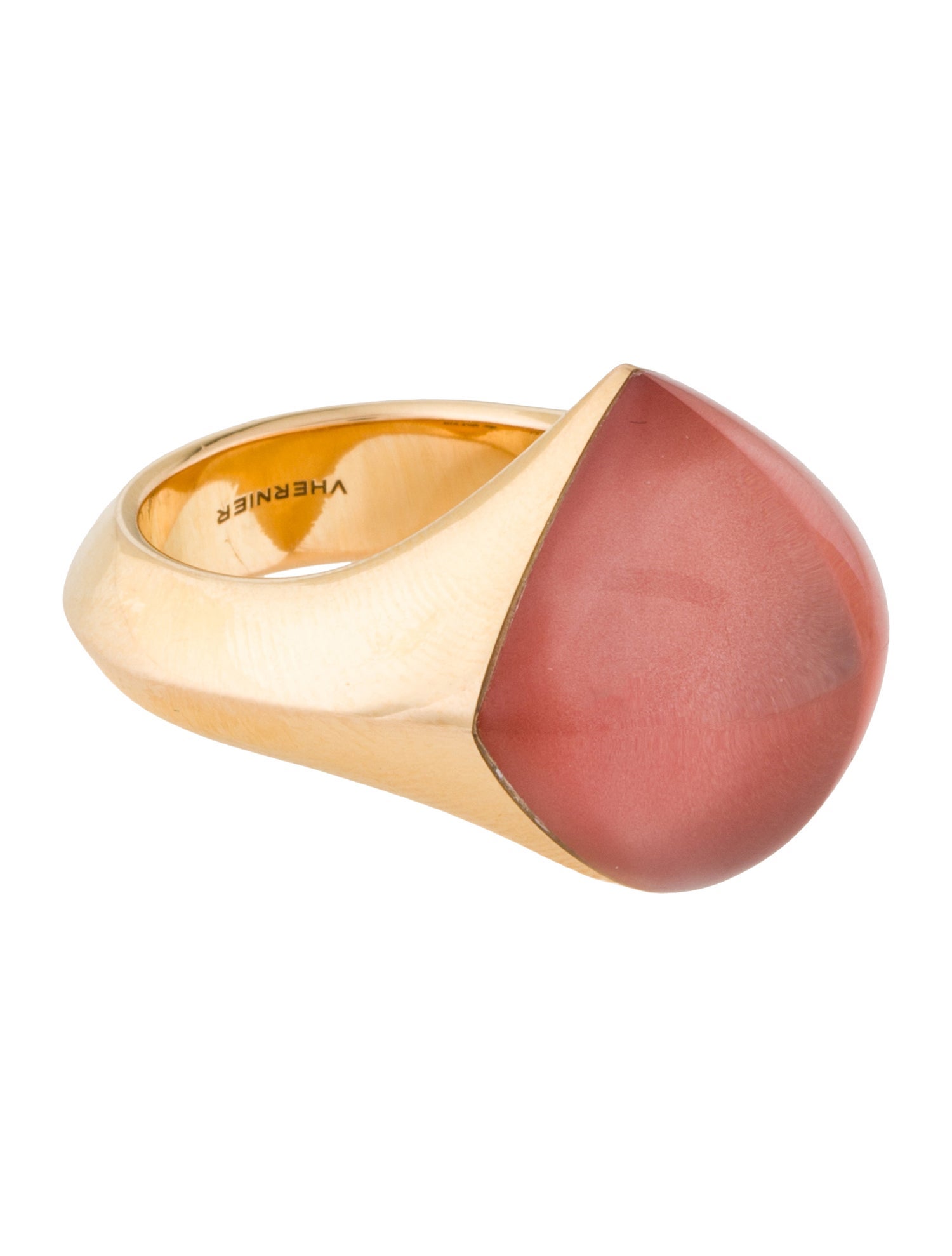 Vhernier 18K Mother of Pearl & Quartz Doublet Pan Di Zucchero Ring