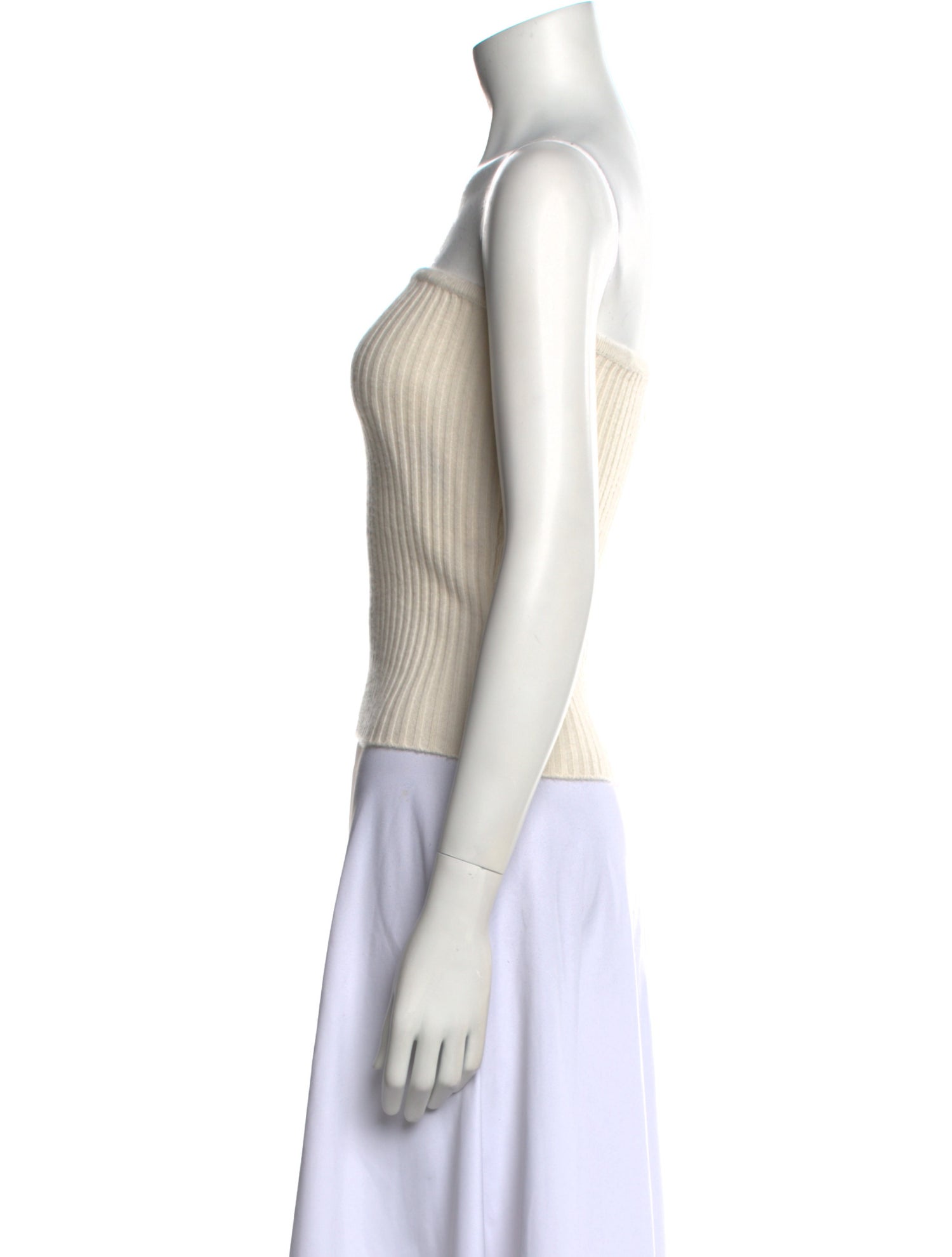 Almada Label Merino Wool Square Neckline Crop Top