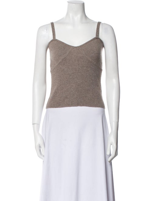 Almada Label Cashmere Square Neckline Crop Top