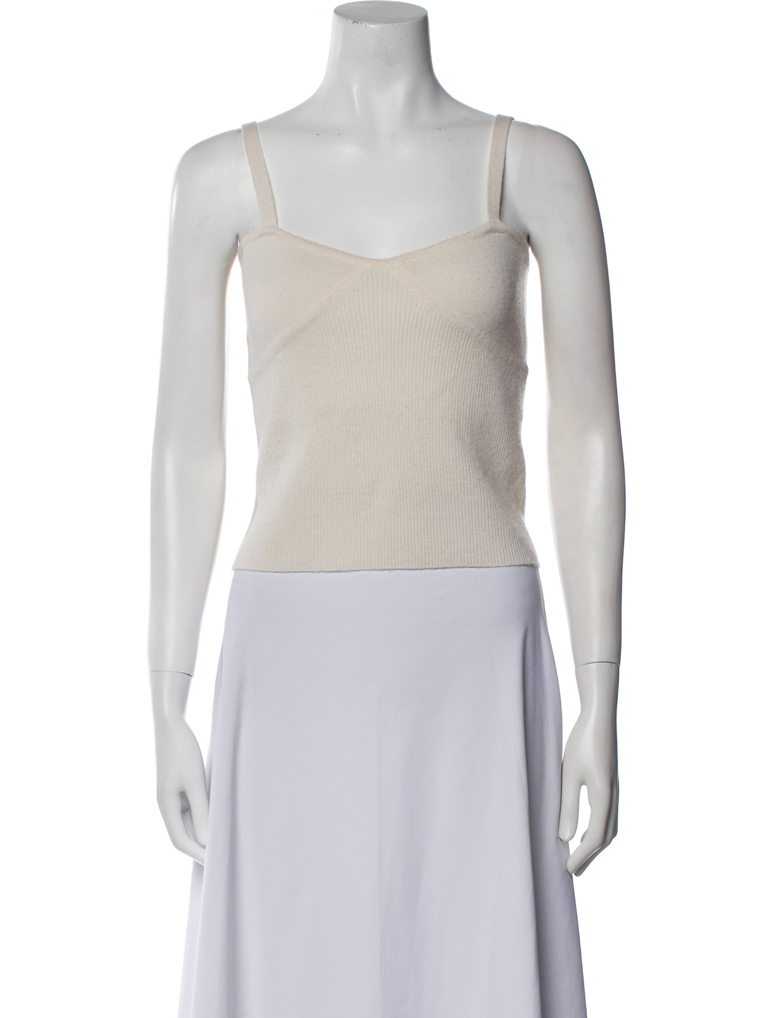 Almada Label Merino Wool Square Neckline Crop Top