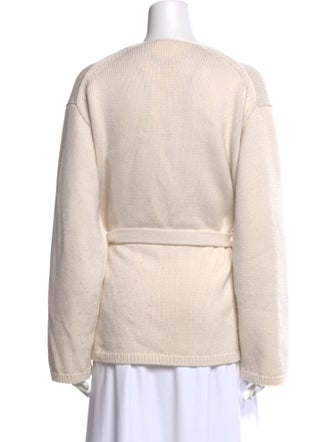 Almada Label Merino Wool Plunge Neckline Sweater