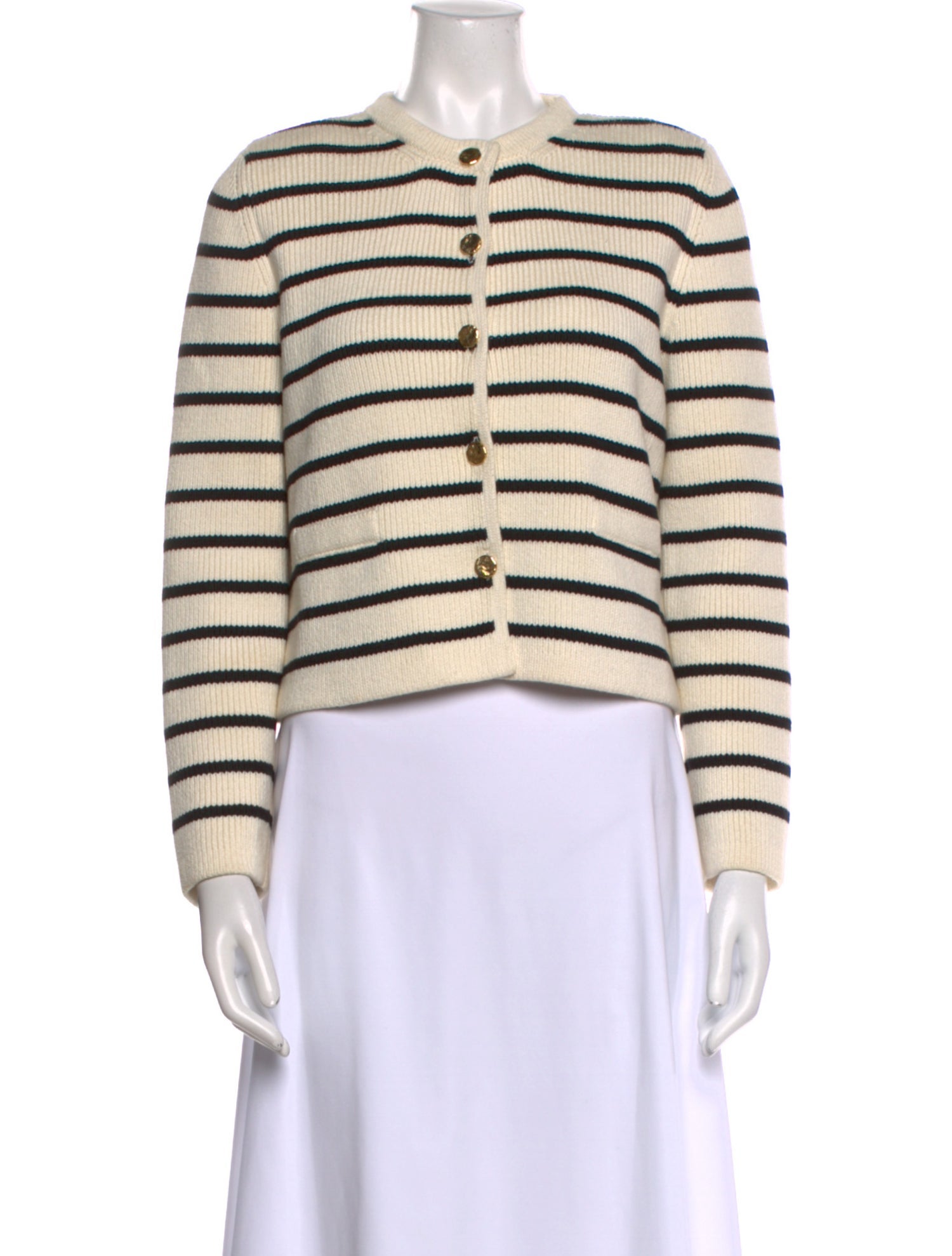 Almada Label Striped Crew Neck Sweater