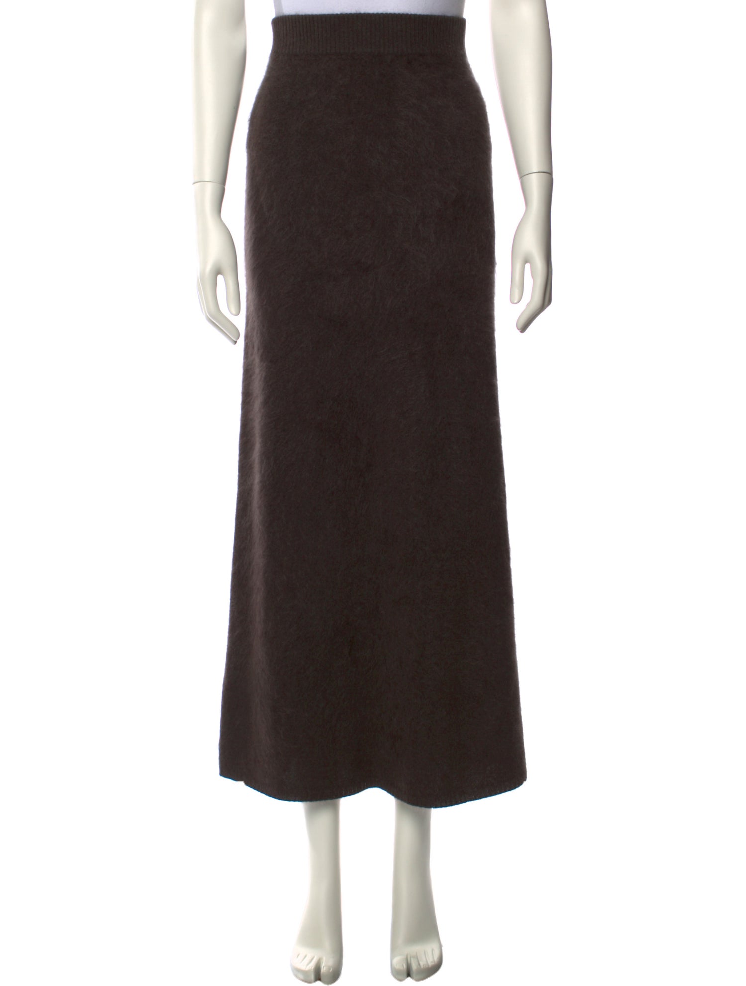 Almada Label Cashmere Midi Length Skirt