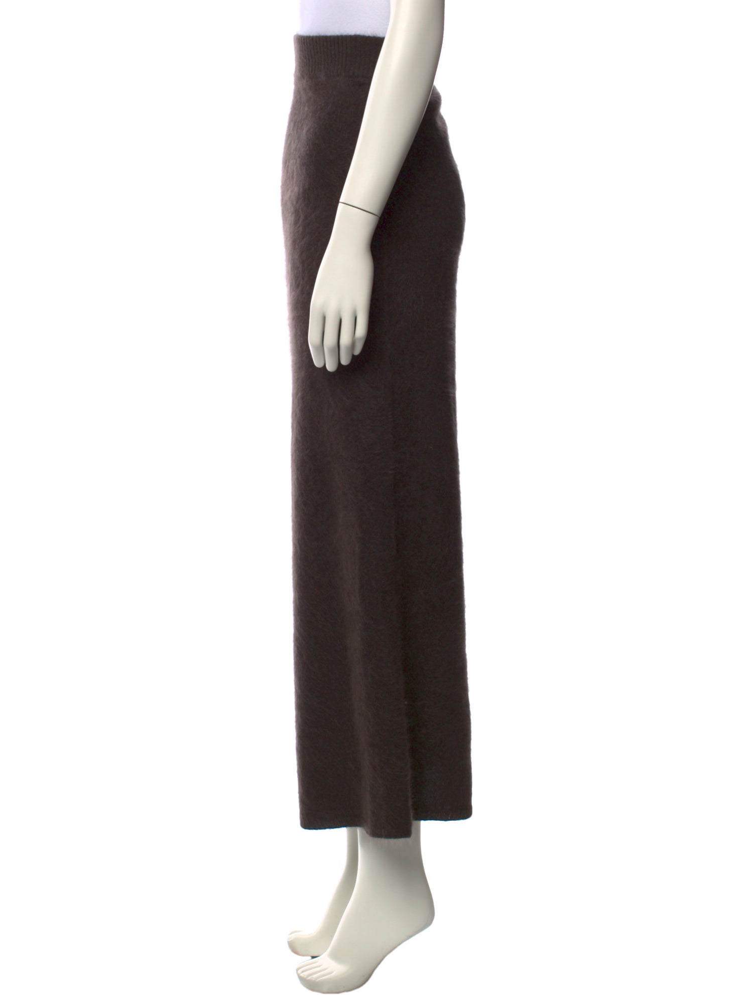 Almada Label Cashmere Midi Length Skirt