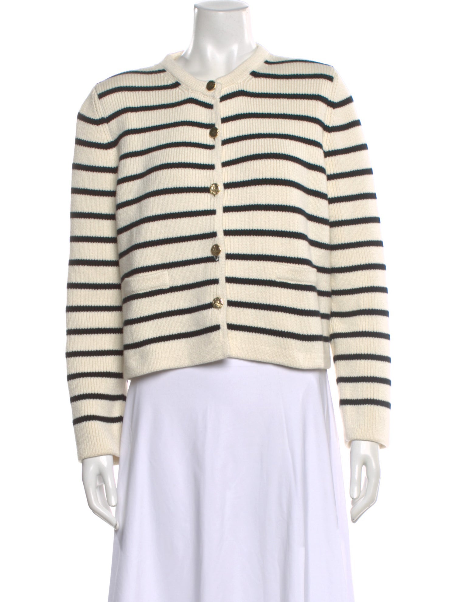 Almada Label Striped Crew Neck Sweater w/ Tags