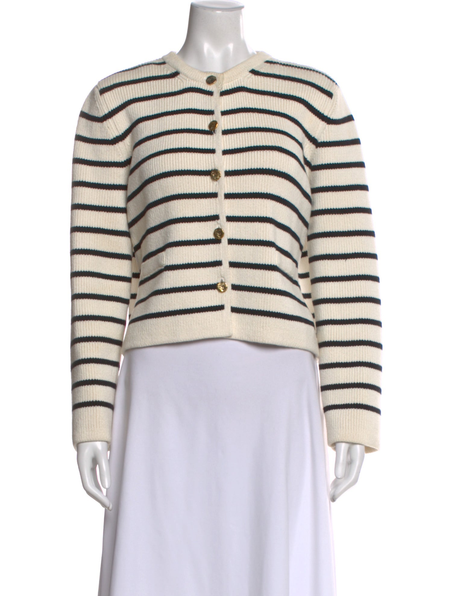 Almada Label Striped Crew Neck Sweater
