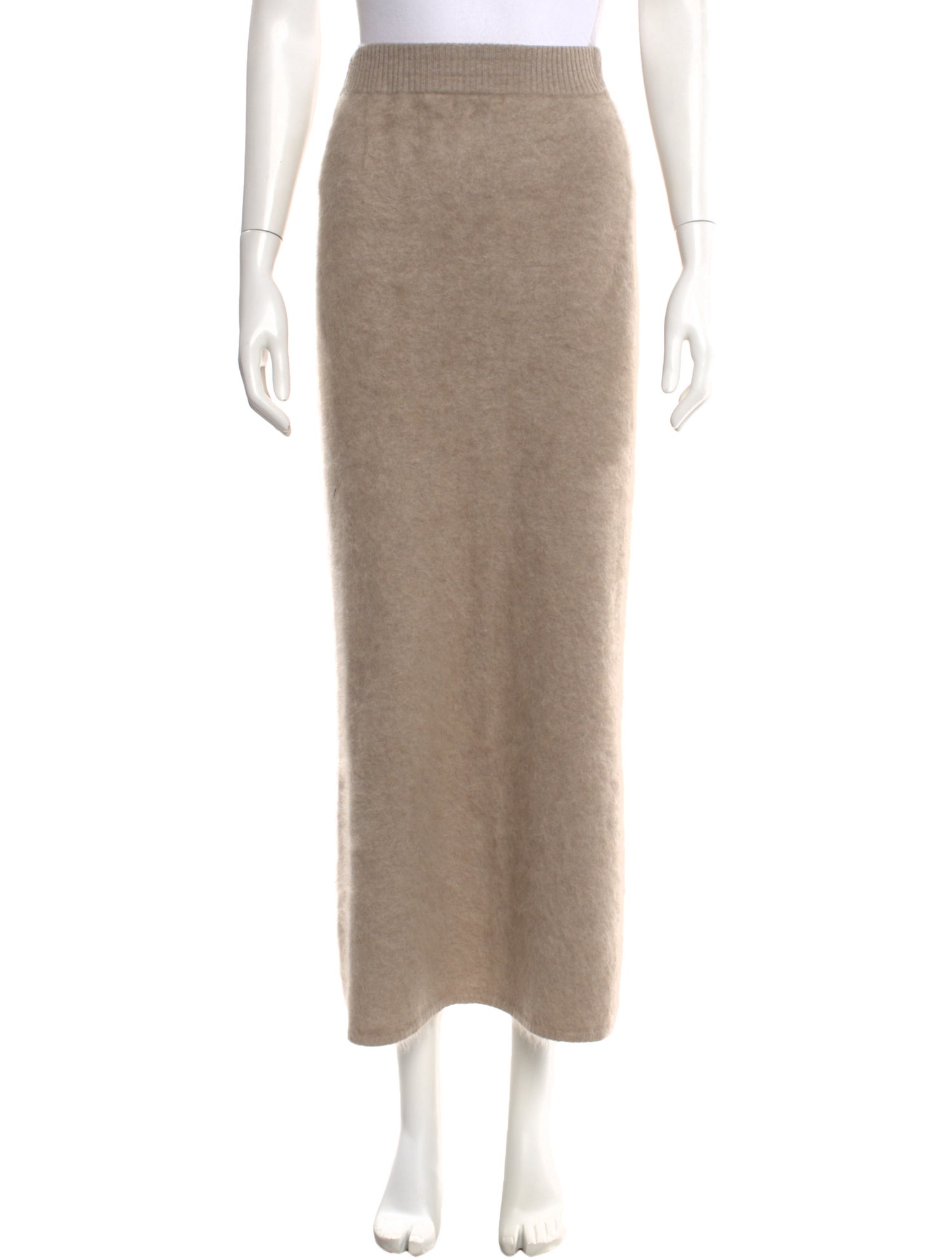 Almada Label Cashmere Midi Length Skirt