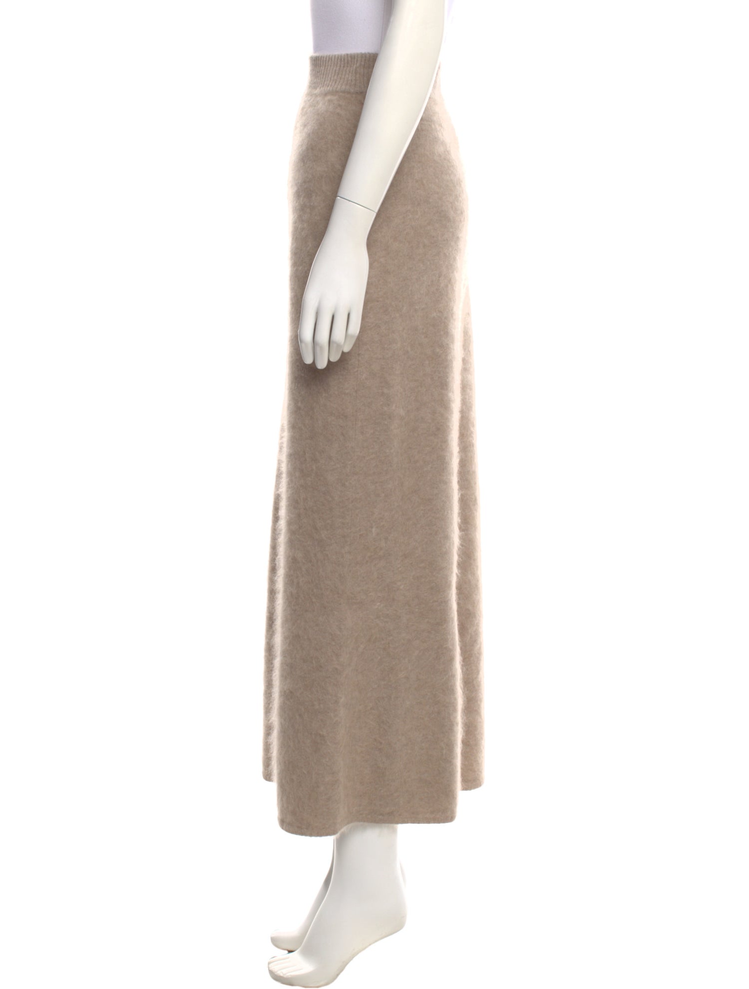 Almada Label Cashmere Midi Length Skirt