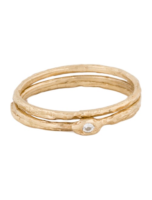 Jane Pope 14K Diamond Twig Stackable Ring Set
