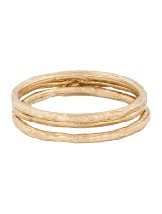 Jane Pope 14K Diamond Twig Stackable Ring Set