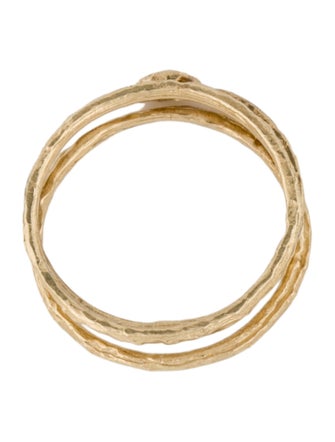 Jane Pope 14K Diamond Twig Stackable Ring Set