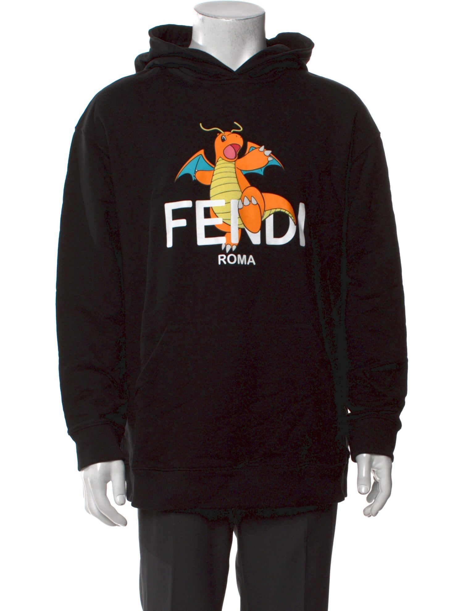 Fendi x Fragment x Pokemon Graphic Print Crew Neck Hoodie