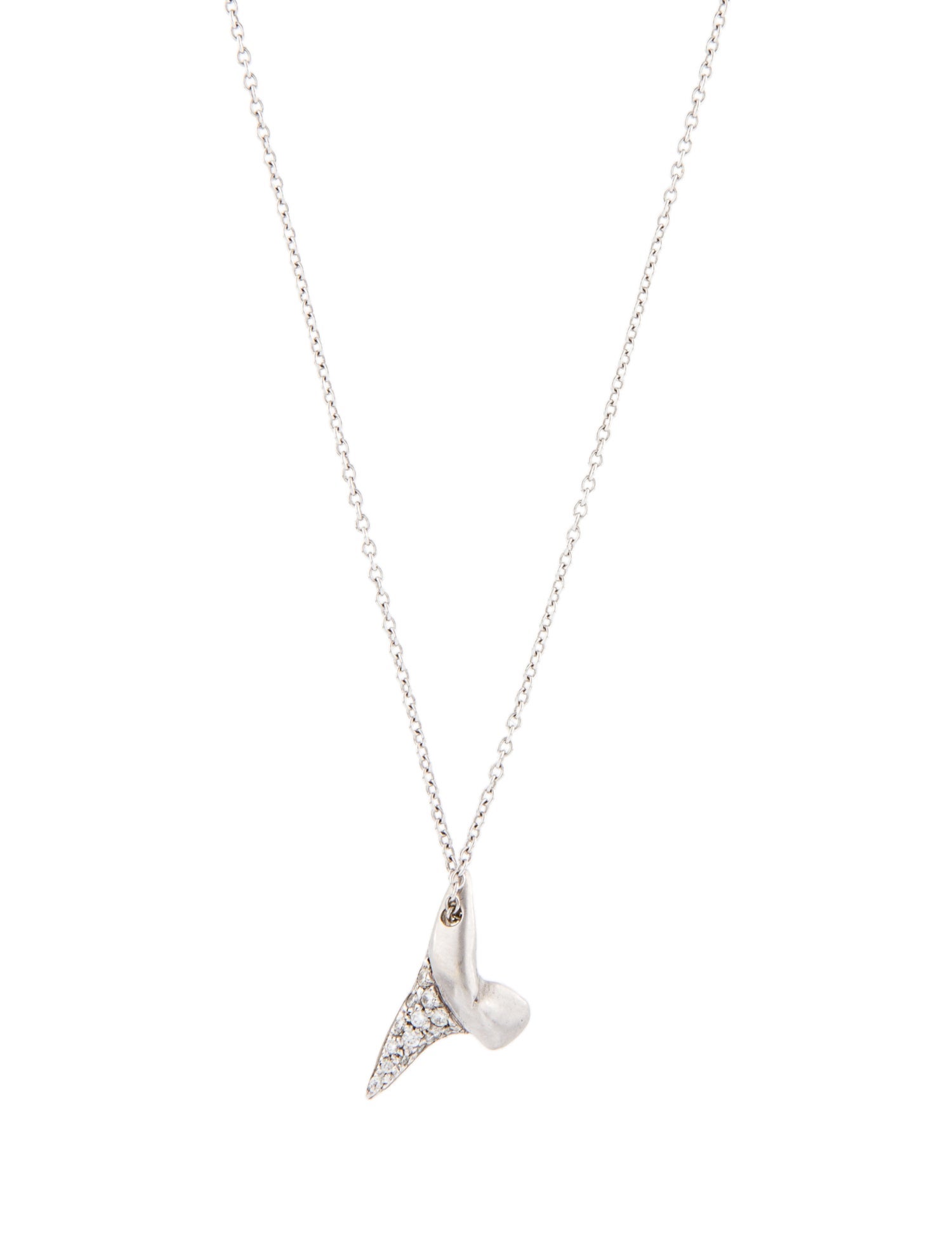 Finn 18K Diamond Baby Shark Tooth Pendant Necklace