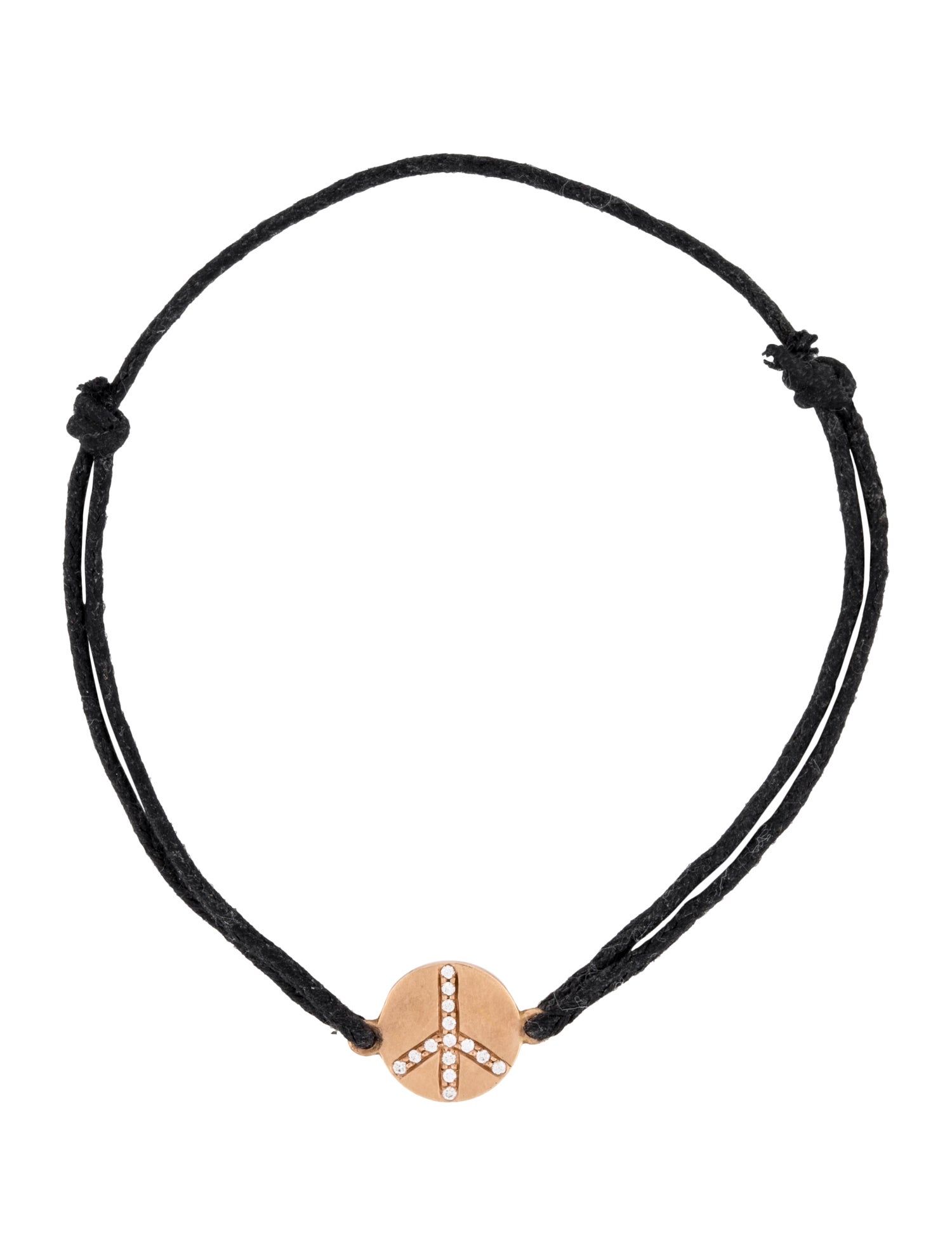 Finn 18K Diamond Peace Sign Charm Bracelet