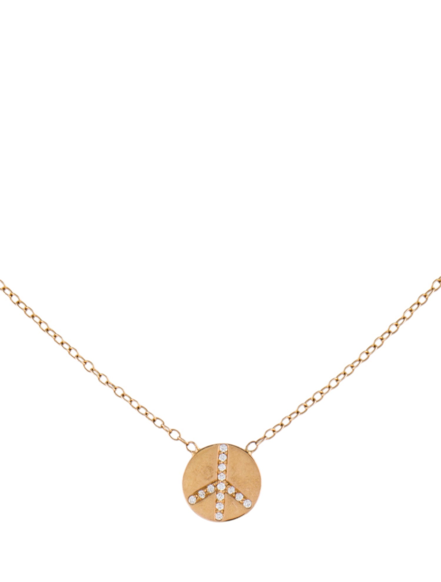Finn Diamond Peace Sign Pendant Necklace
