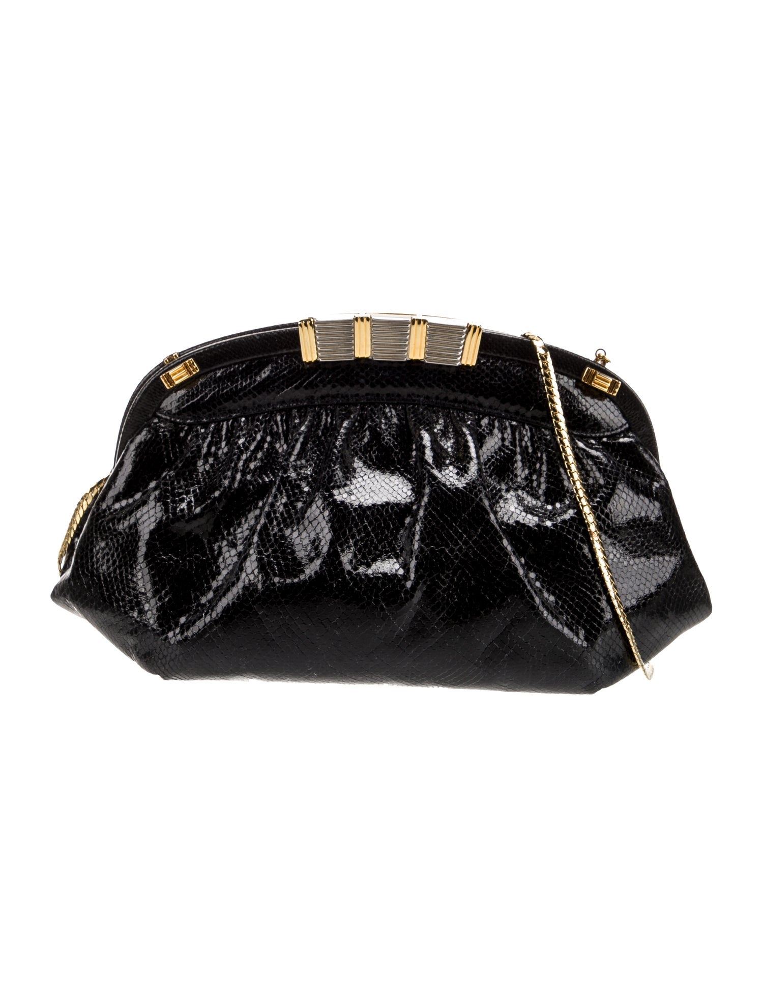 Finesse La Model Embossed Black Leather Purse – Second Serve