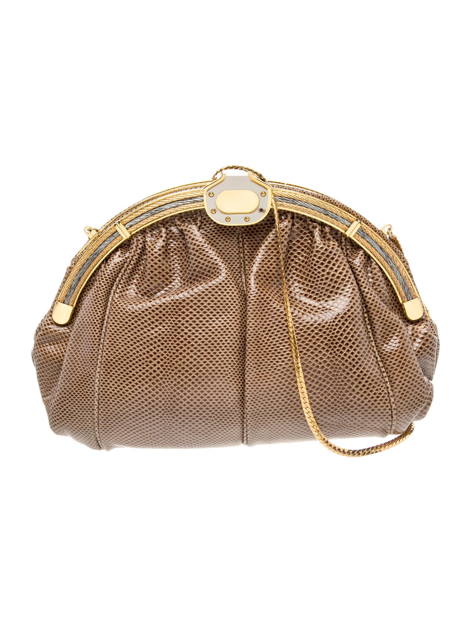Finesse La Model Embossed Leather Evening Bag