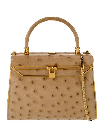 Finesse La Model Ostrich Shoulder Bag