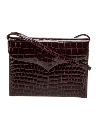 Finesse La Model Embossed Leather Shoulder Bag