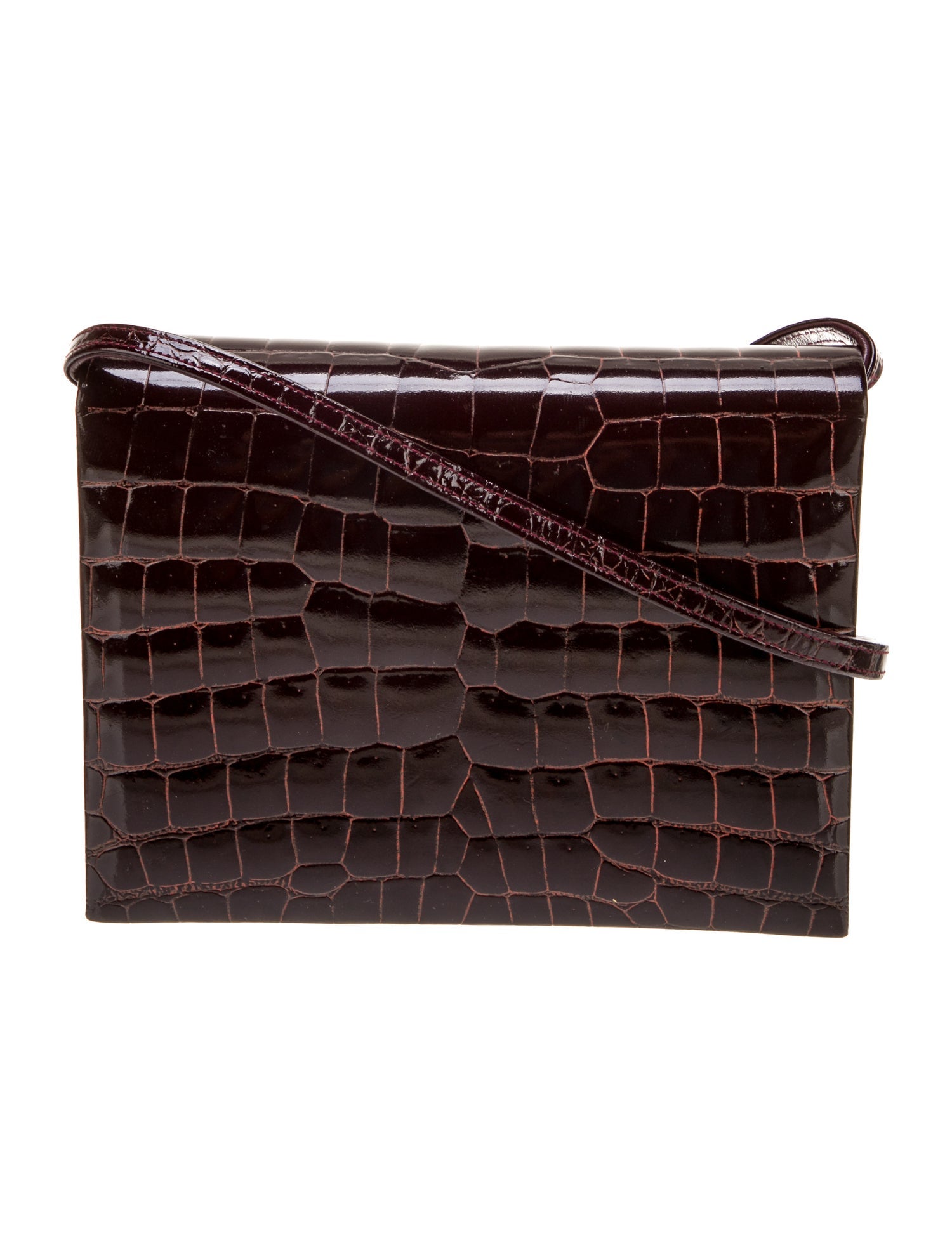 Finesse La Model Embossed Leather Shoulder Bag