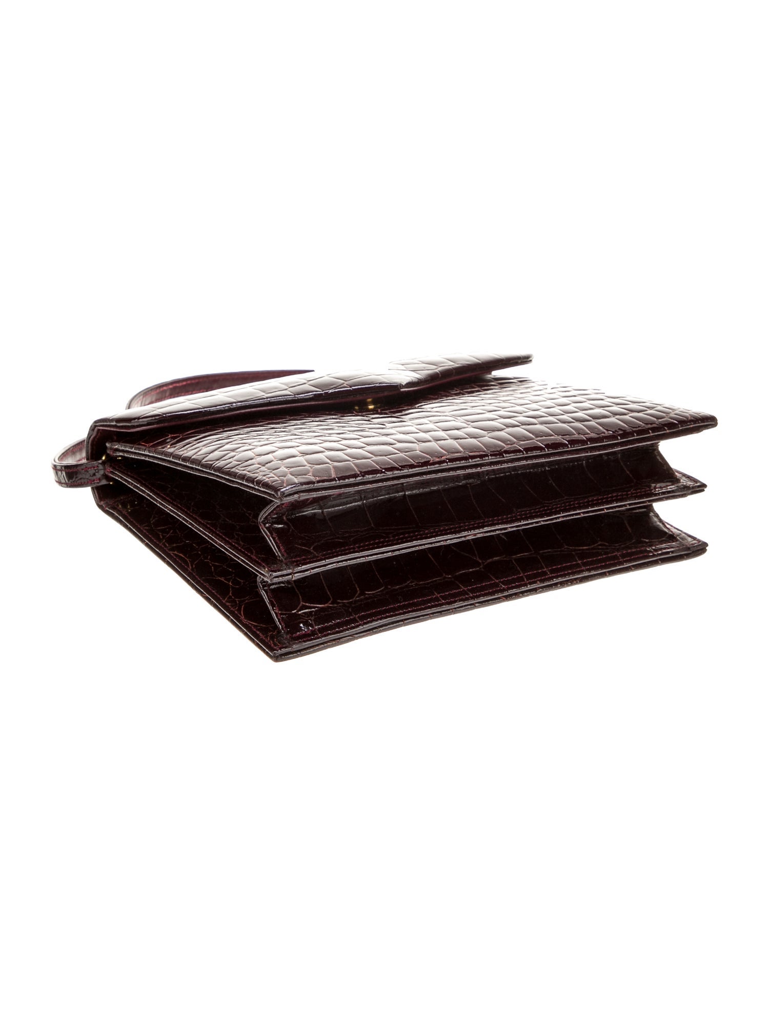 Finesse La Model Embossed Leather Shoulder Bag