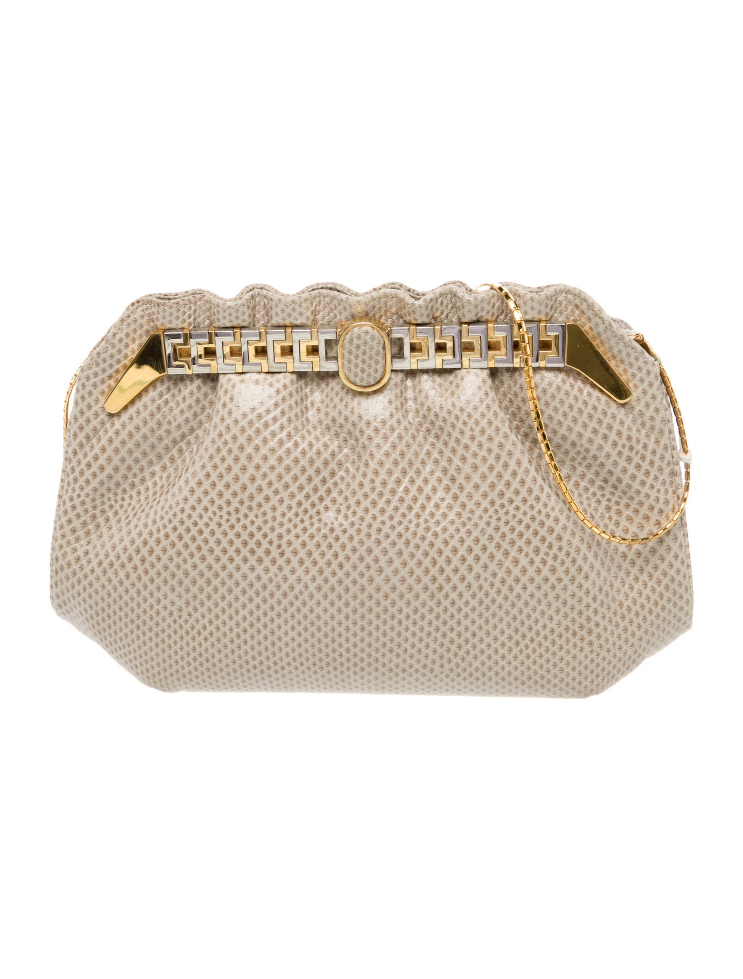 Finesse La Model Embossed Leather Minaudière