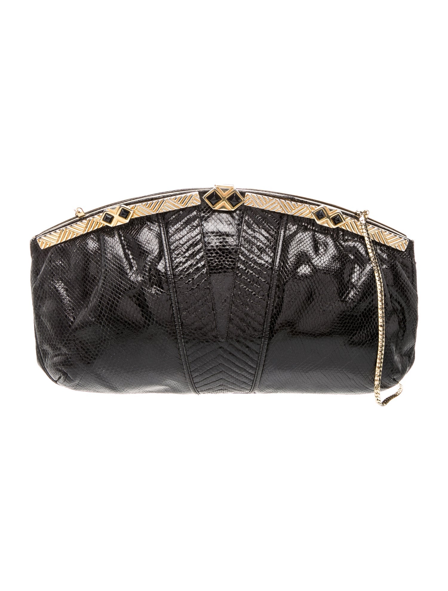 Finesse La Model Patent Leather Clutch Vintage
