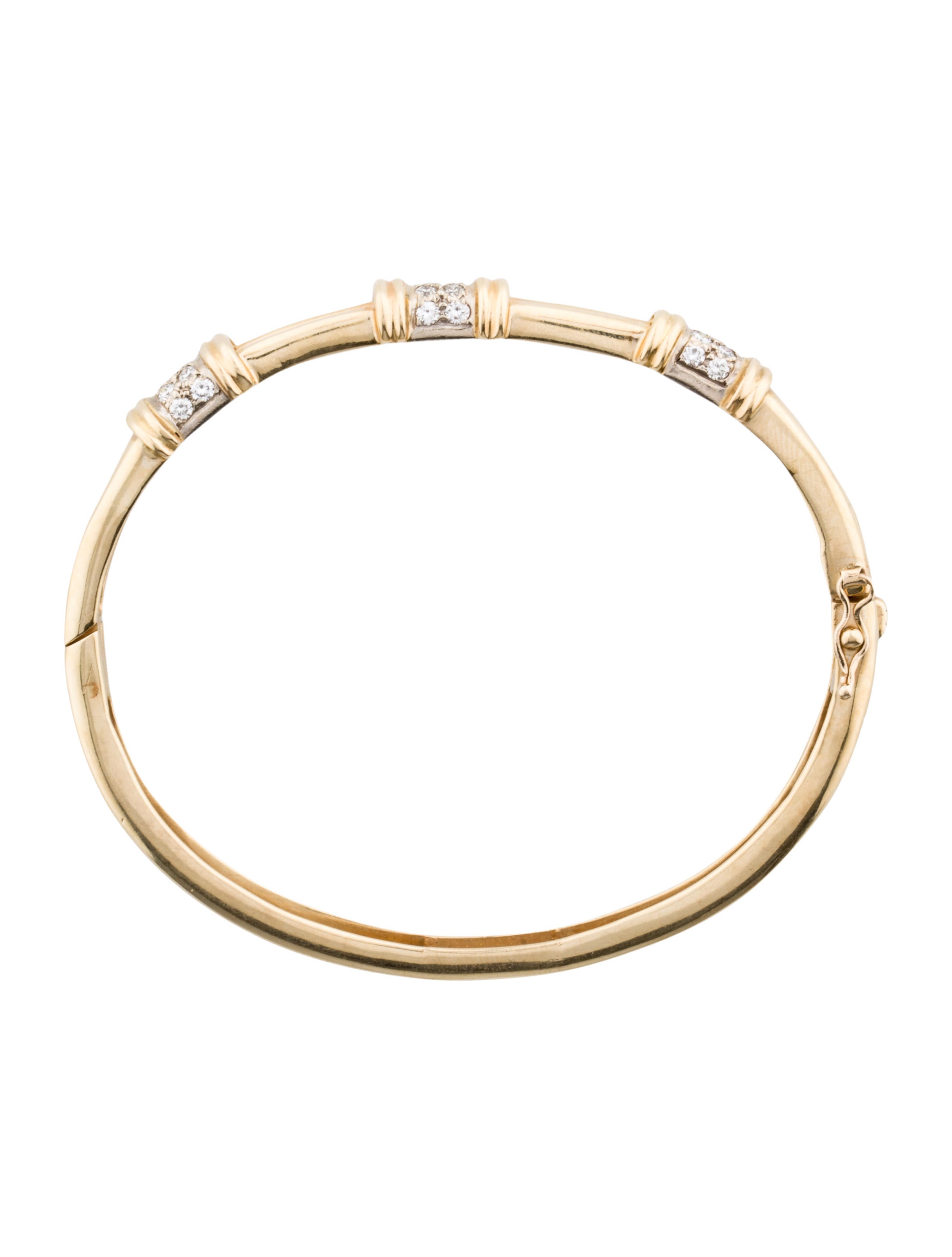14K Gold & Diamond Bangle Bracelet Bracelets FJB21936 The RealReal