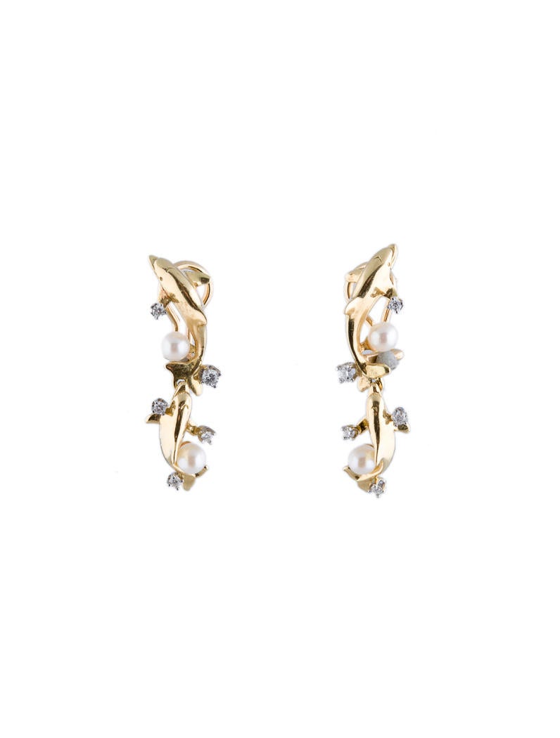Dolphin Diamond Earrings