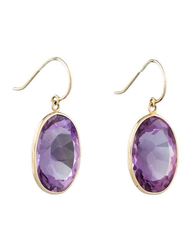 24ctw Amethyst Drop Earrings Earrings FJE21277 The RealReal