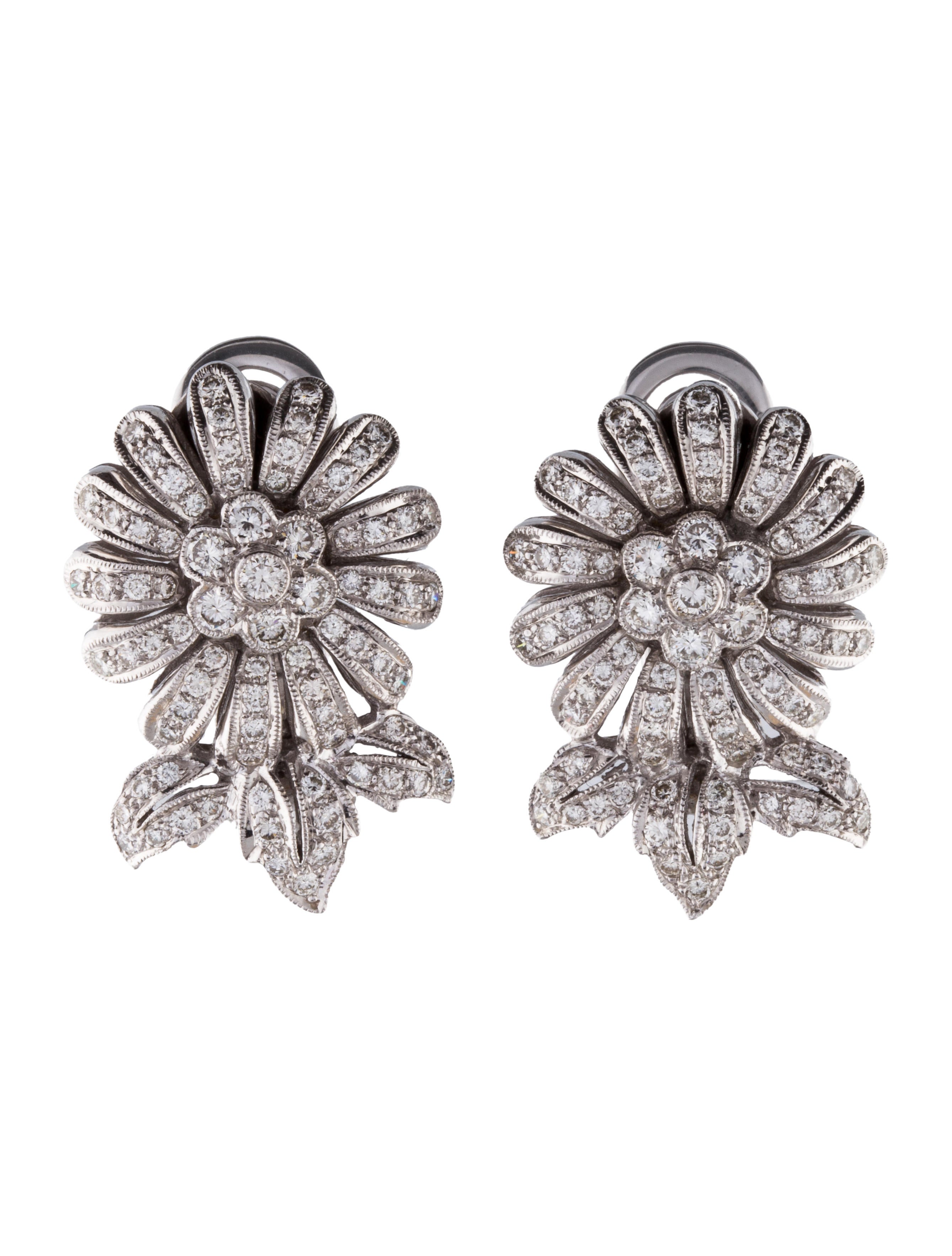 Diamond ClipOn Earrings Earrings FJE23689 The RealReal